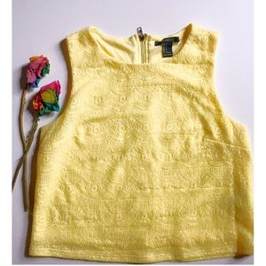 Yellow lace top